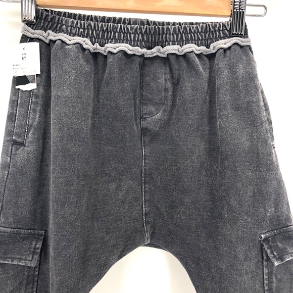 Afton Street Knit Denim Look Cargo Pants - Picture 4 of 7